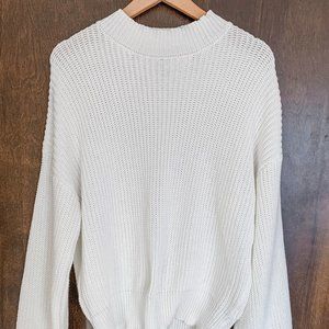 White Bell Sleeve Sweater